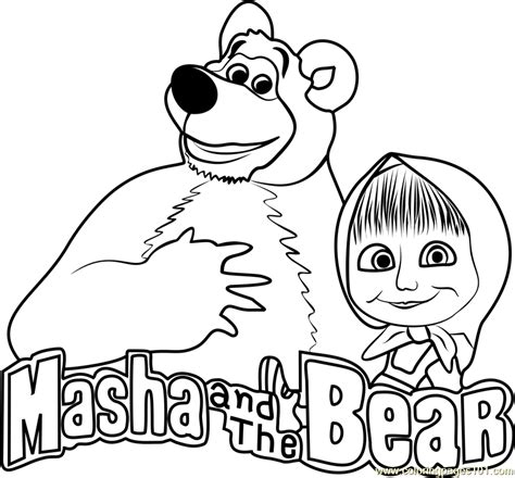 coloring pages masha and bear